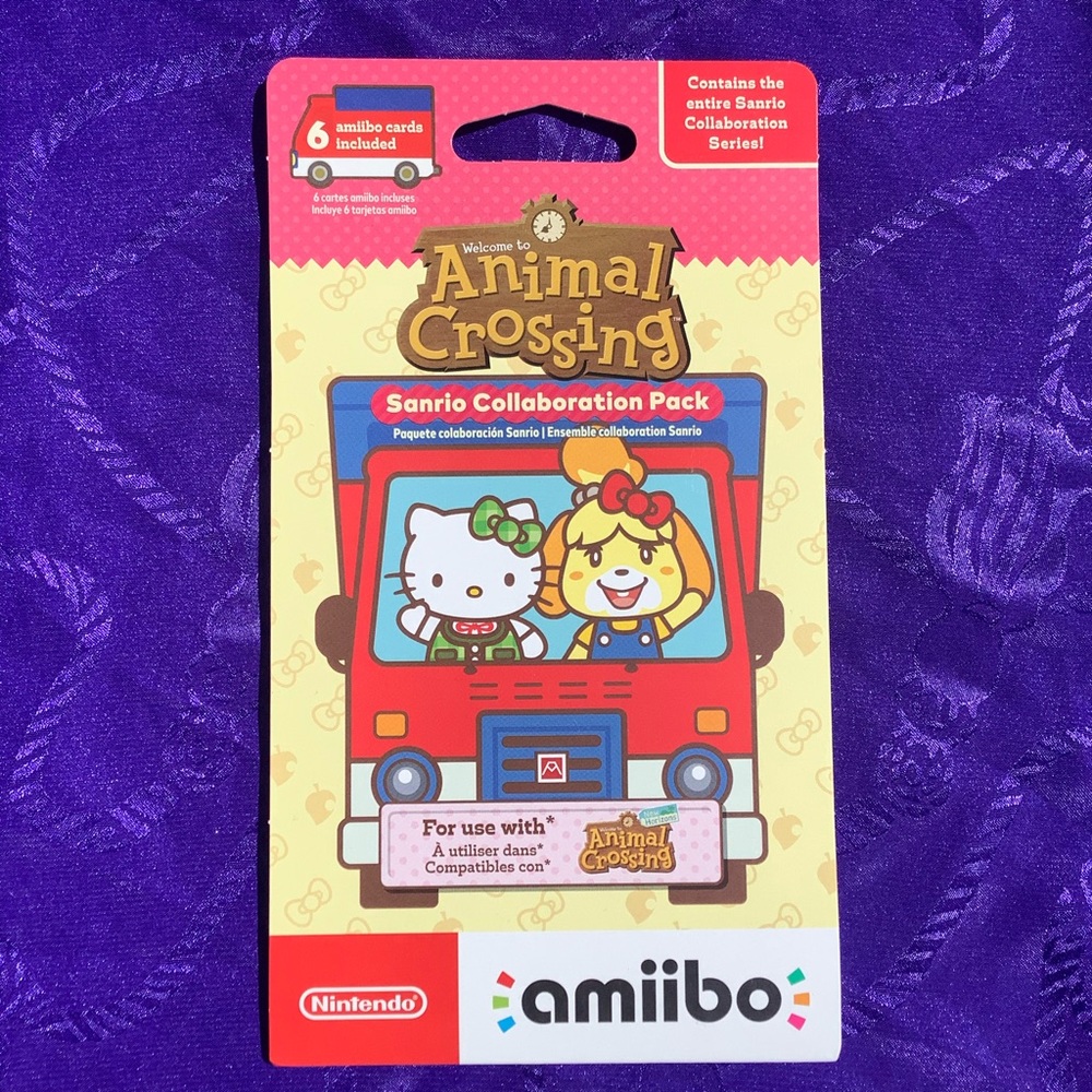 Sanrio Hello Kitty Collaboration Animal Crossing Amiibo Cards 6 Count